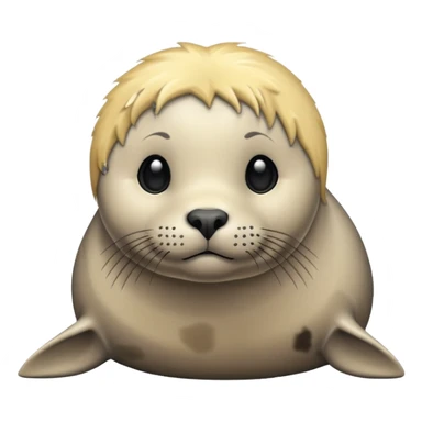 Seal with blonde hair sticker