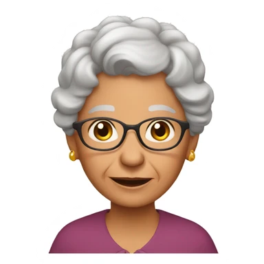 A grandma with a ruband sticker