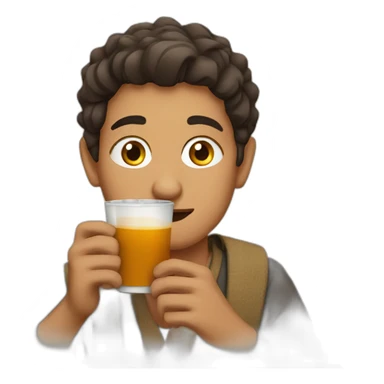 yemeni drinking chai sticker