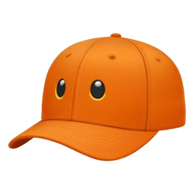 Orange baseball hat sticker