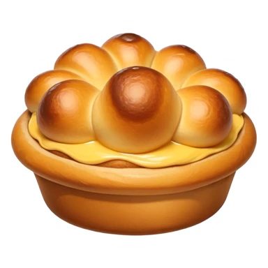 Cinematic Realistic Yorkshire Pudding Dish Emoji, showcasing a light, airy, golden puff with a crispy exterior rendered with lifelike detail and soft natural lighting that accentuates its classic appeal. sticker