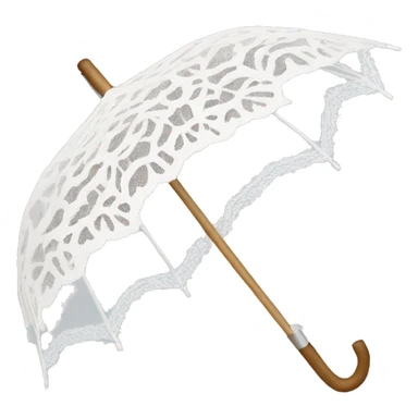 white lace umbrella sticker