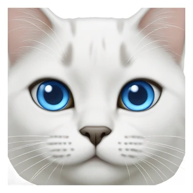 White British cat with blue eyes sticker