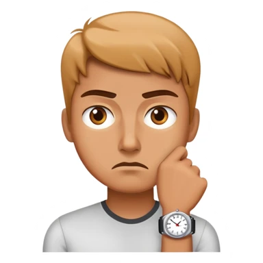 Person who is annoyed some men is late because they've been waiting for hours sticker