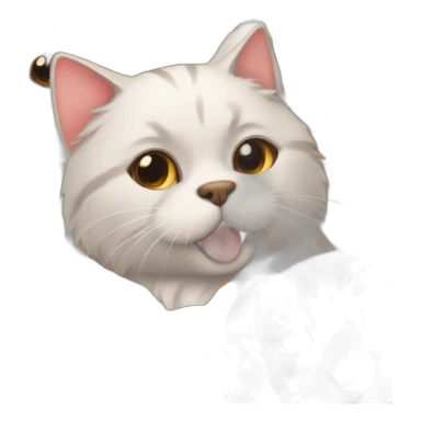 Cat with dogs  sticker