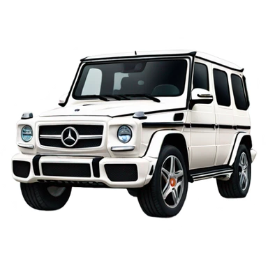 White Mercedes gwagon sticker