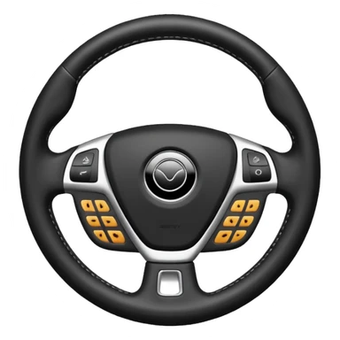 car with just a steering wheel  sticker