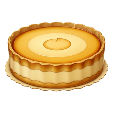 round scalloped flan sticker
