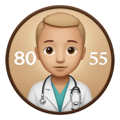 Suricate médecin avec écris "805" et "promo 2025-2030" avec un cercle rond au fond sticker