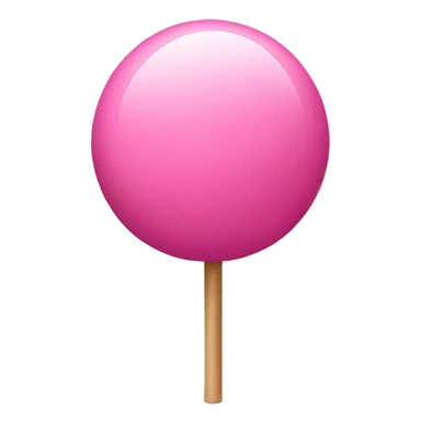 a spherical monochromatic pink lollipop sticker