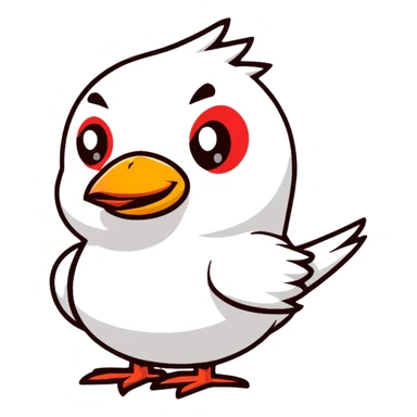 red angry bird sticker