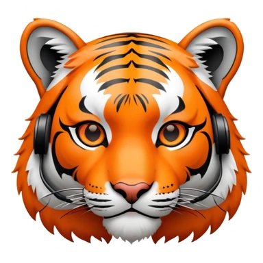 tiger face wearing VR headset for Twitch emote sticker