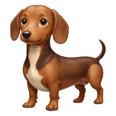 Dachshund brown and cream  sticker