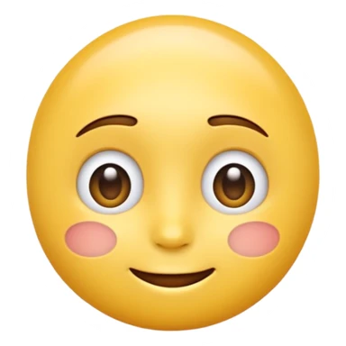 simple and cute. Expressing human interaction, empathy, and warm emotion. Soft gradients, round shapes, friendly face, clear expression. Minimal design, glossy 3D emoji look. sticker