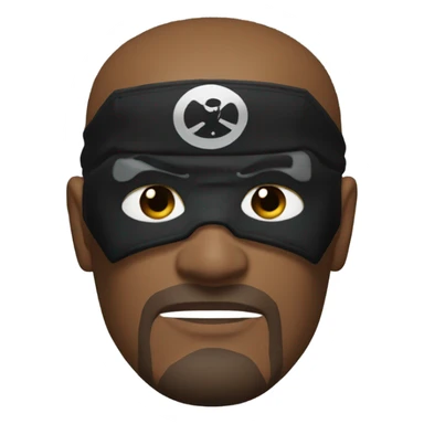 Nick Fury Marvel with patch over one eye sticker