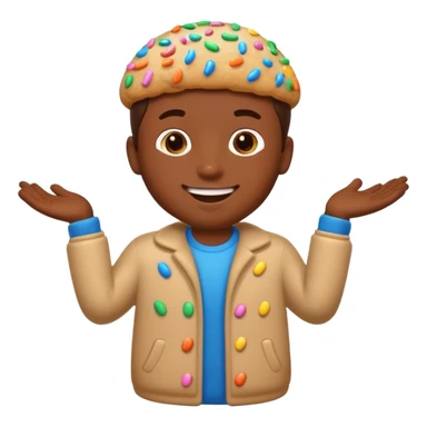 Frosted Cookie Man with sprinkles sticker