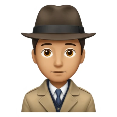 Man with a hat and jacket that can't talk sticker