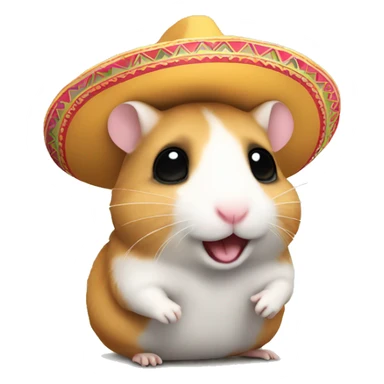Mexican hamster partying sticker
