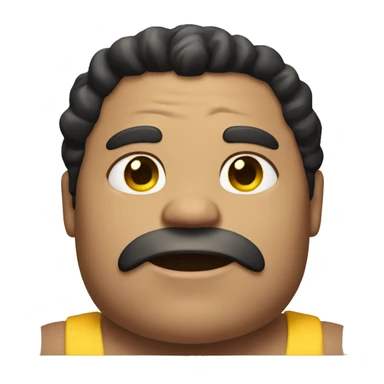 A guy with a bee muscular face and jaw line but really fat body sticker