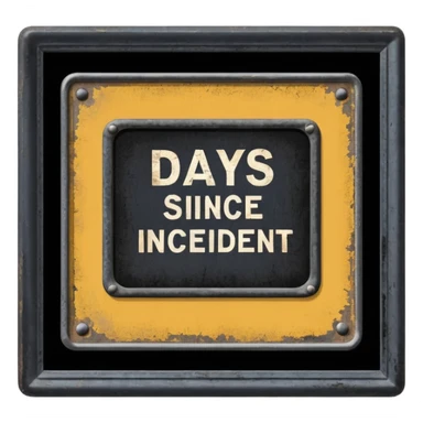 days since last incident sticker