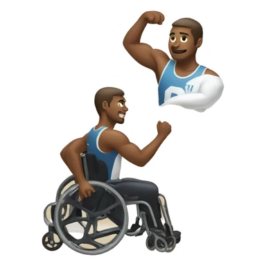 athlete in wheelchair sticker