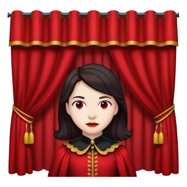 theater student with curtain behind sticker