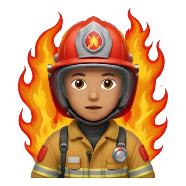 Firefighter on fire sticker