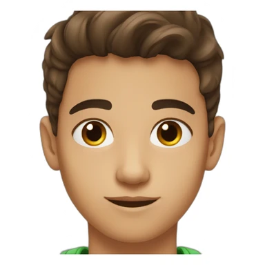 make a 14 years old algerian boy with 2 brown eyes a medium size nose with brown hair not smooth sticker