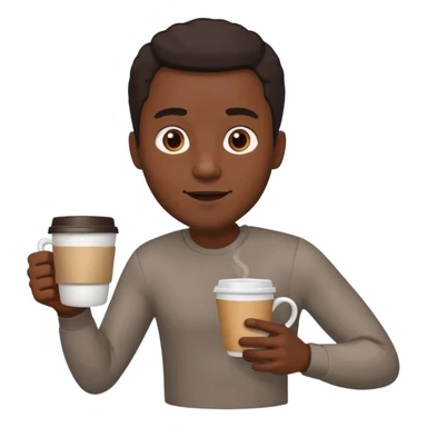 Morning Coffee Runner black man  sticker