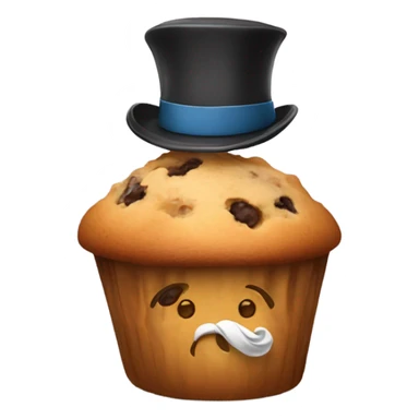 Muffin with a monocle  sticker