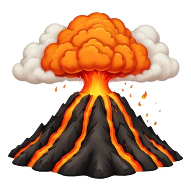volcano big lava eruption  sticker