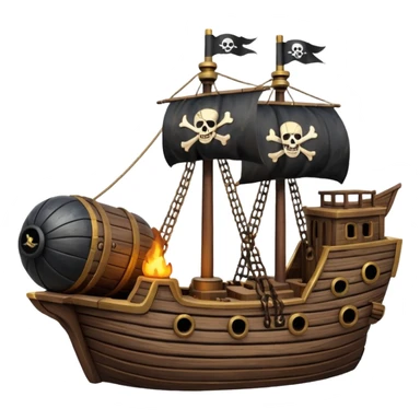 pirate ship bomb sticker