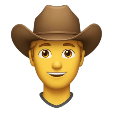 Man Georgian Hazel hair cowboy hat sticker