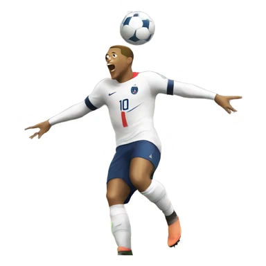 mbappe scoring a goal sticker