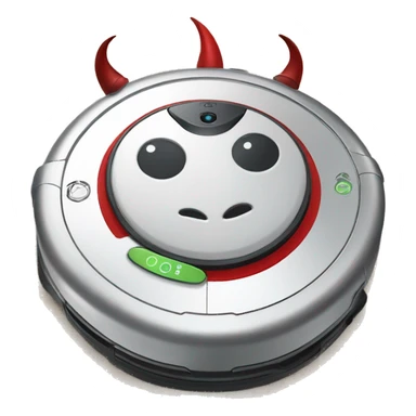 Roomba vacuum with devil horns  sticker