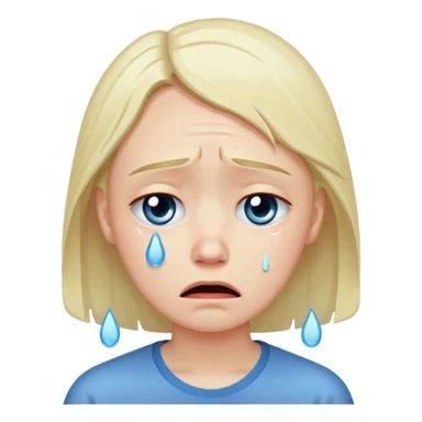 Triste pleure sticker