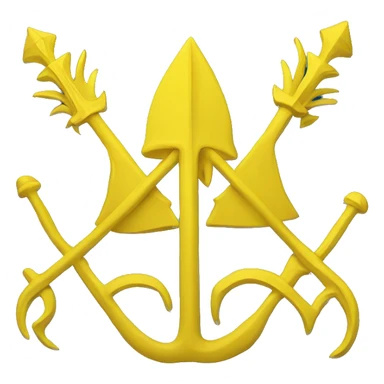 ukraine trident, the tryzub, yellow on blue backgrond sticker