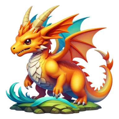 Epic legendary complex detailed gradients aesthetic-scenery-Fakémon-creature sticker