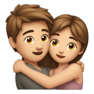 boy and girl hugging in love sticker