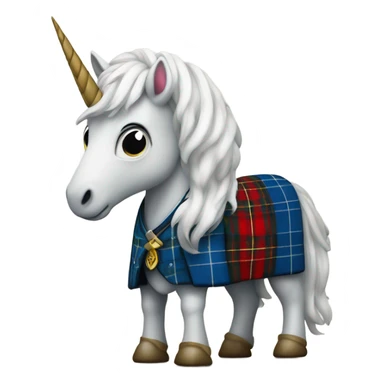 Scottish Unicorn wearing a gordon tartan kilt  sticker
