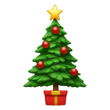 Christmas tree with a red star sticker