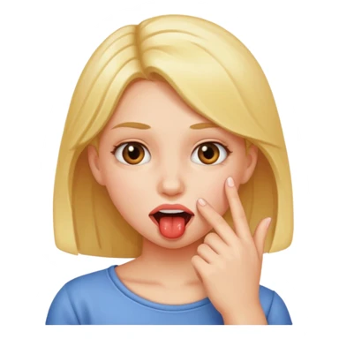 Chica mordiendose el dedo sticker