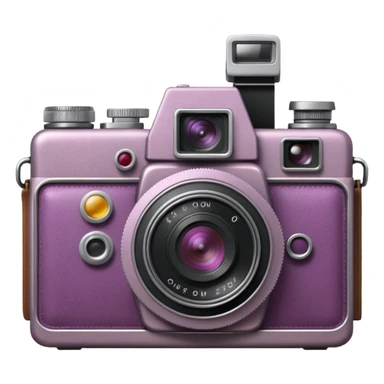Mauve vintage camera sticker