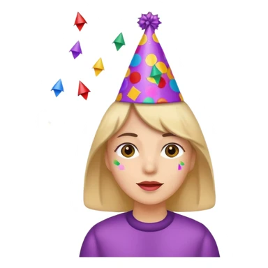 Happy Birthday Confetti Hat without Human sticker