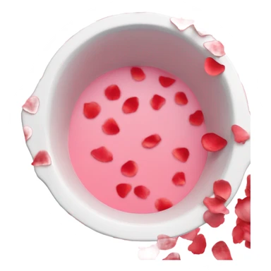 tub with rose petals and red water  sticker