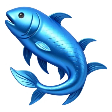 The zodiac symbol Pisces 00d9ff color 3d  sticker