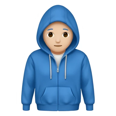 hoodie blu no laces no faces sticker