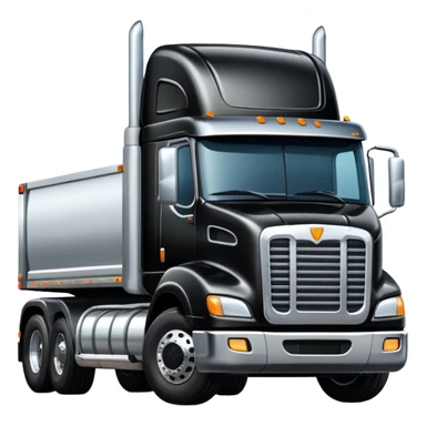 Black semi truck sticker