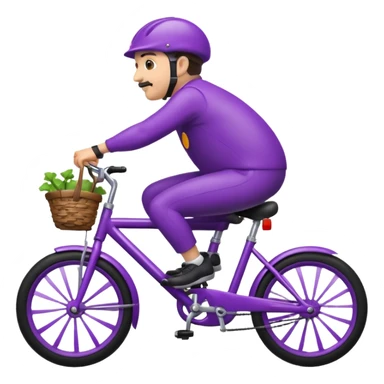 Eggplant riding a bike sticker