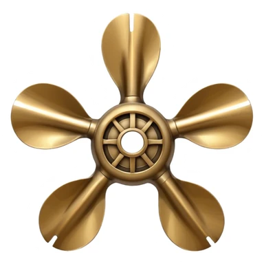 4 blade B-series  marine propeller, make it rounder and the bone is not visible sticker